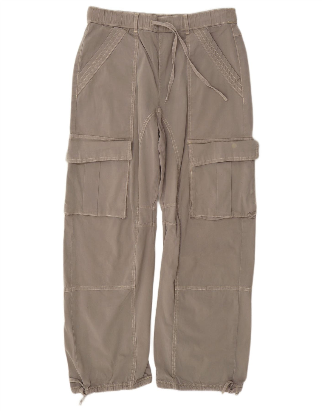 Calça cargo reta feminina Zara EU 38 pequena W28 L28 cinza