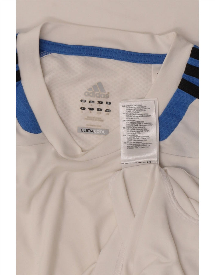 Adidas Mens Climacool Vest Top Grande Branco Colorblock Poliéster