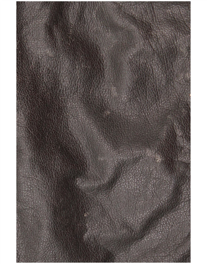 Jaqueta feminina Yuppie de couro curto para motociclista EU 38 couro preto médio