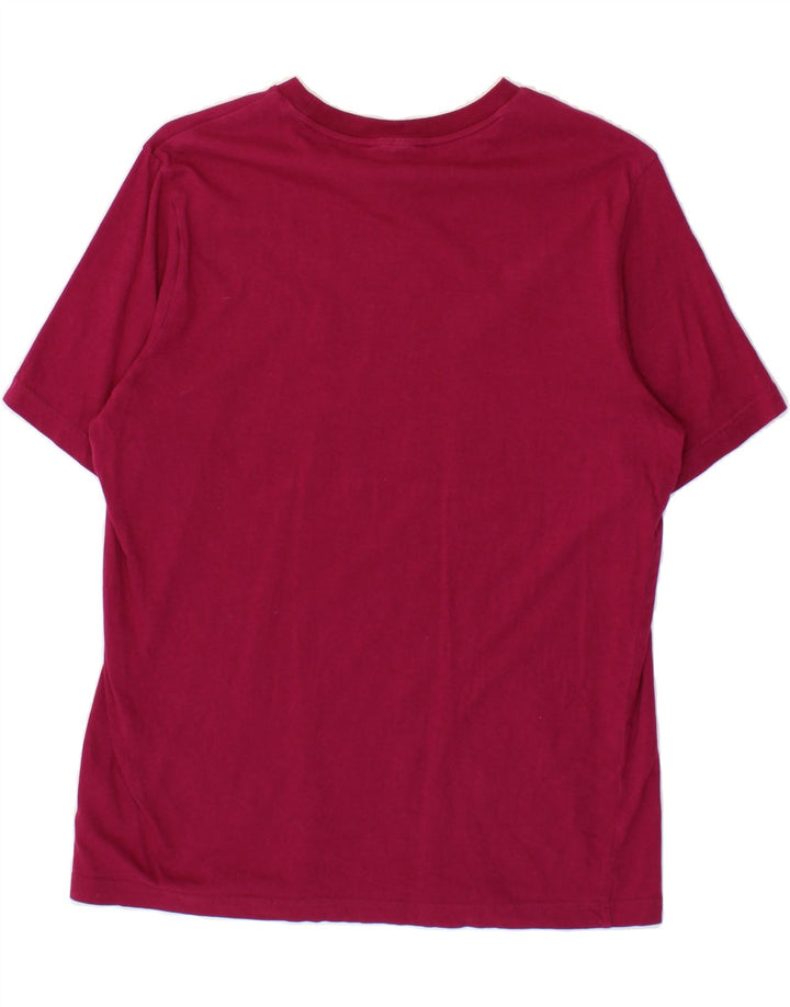 ADIDAS Mens Graphic T-Shirt Top Medium Burgundy Cotton Vintage Adidas and Second-Hand Adidas from Messina Hembry 