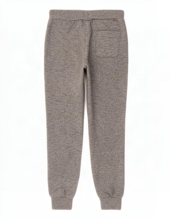 Calça de treino feminina Superdry Joggers UK 12 algodão manchado cinza médio