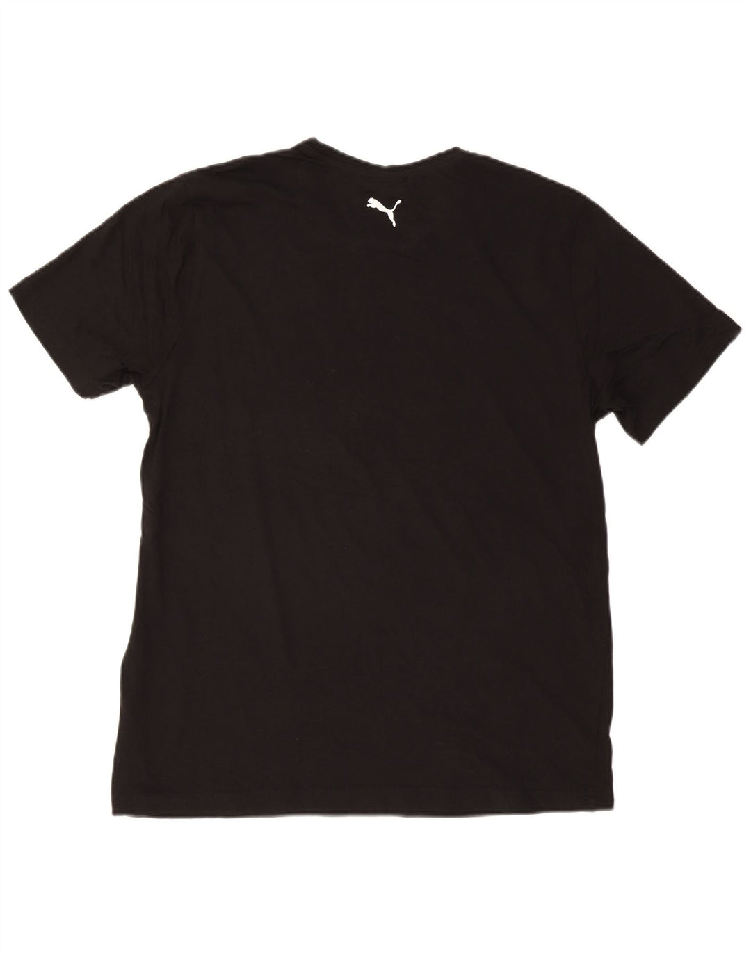 Puma Mens Graphic T-Shirt Top Grande Algodão Preto