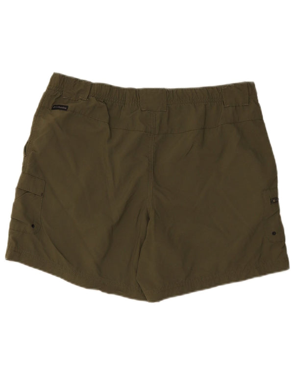 Columbia Mens Cargo Shorts Médio W32 Verde Poliéster