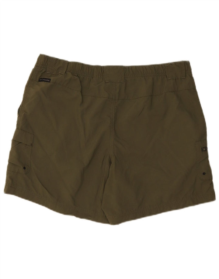Columbia Mens Cargo Shorts Médio W32 Verde Poliéster
