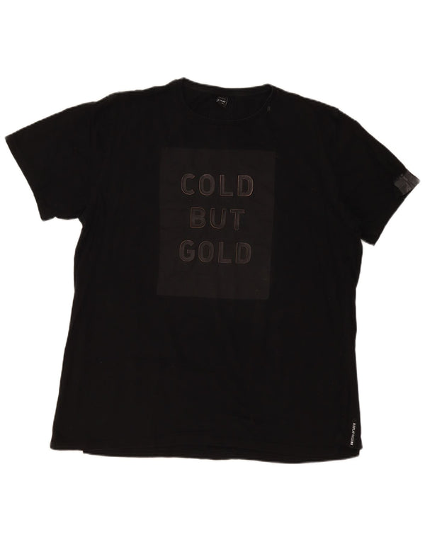 Camiseta gráfica masculina Replay Top XL preta