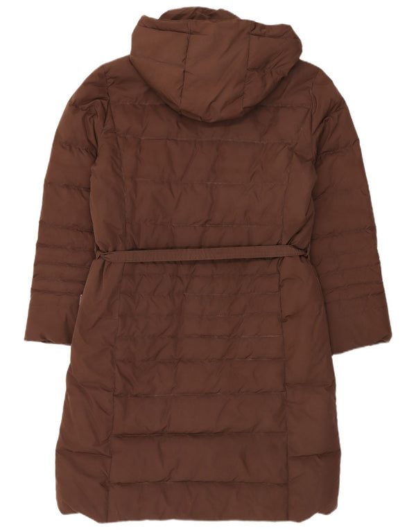 Invicta Womens Hooded Padded Coat UK 16 Large Brown Polyester