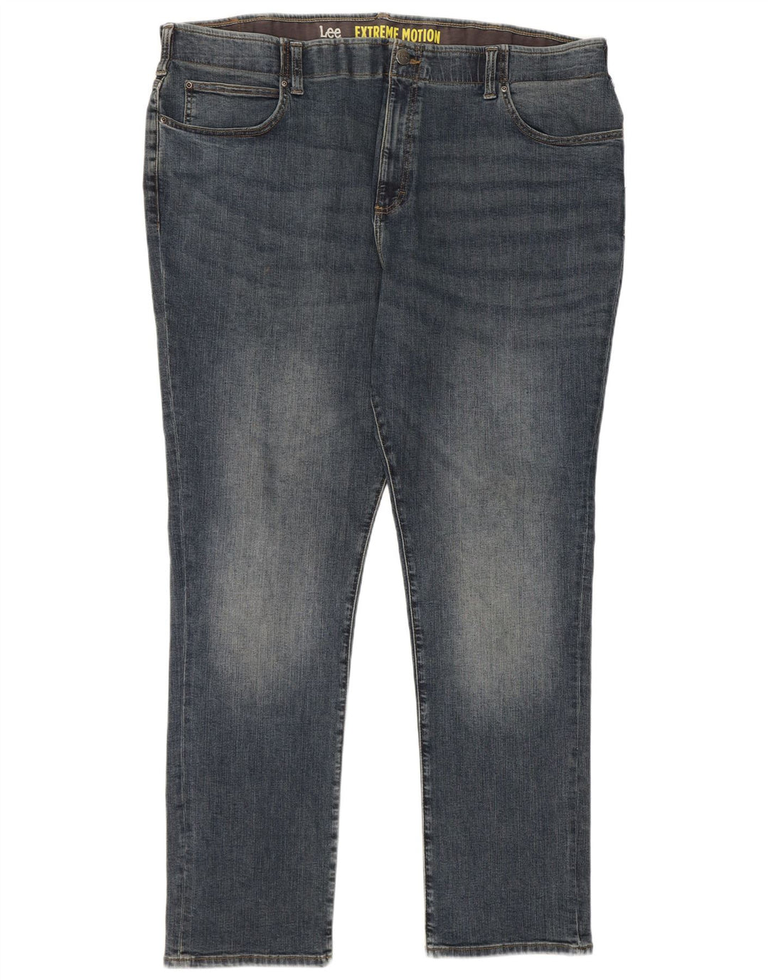 Lee Mens Extreme Motion Jeans retos W46 L34 algodão azul
