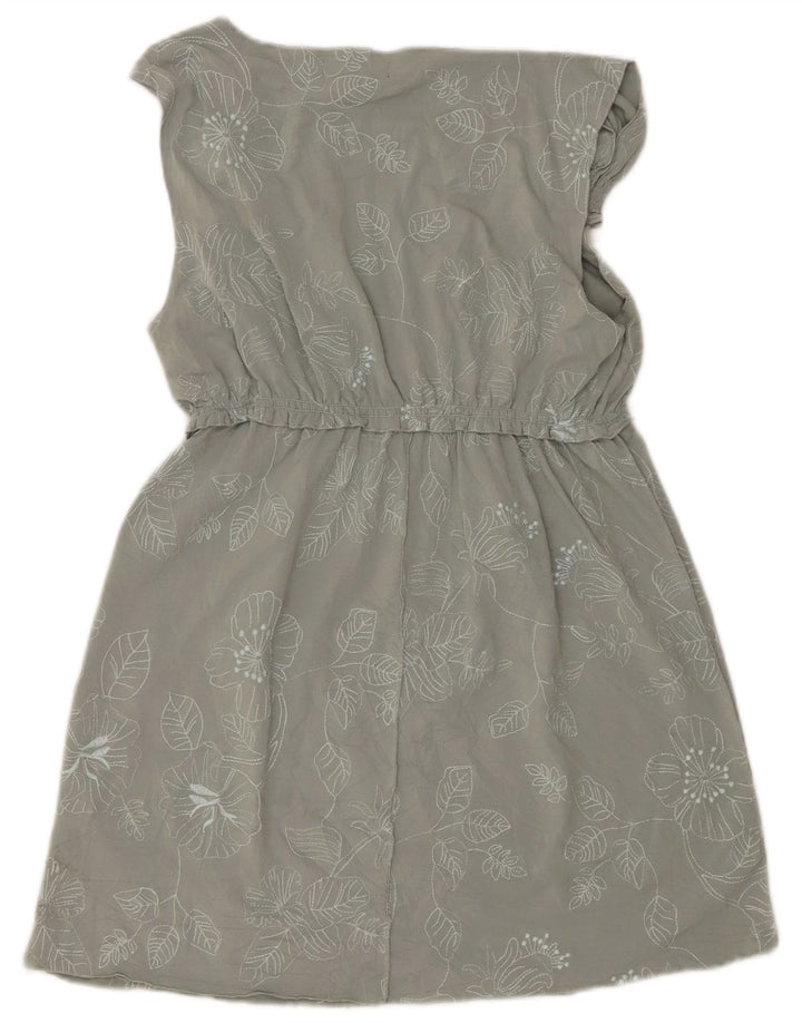 Túnica feminina BCBGMAXAZRIA UK 14 grande poliéster floral verde