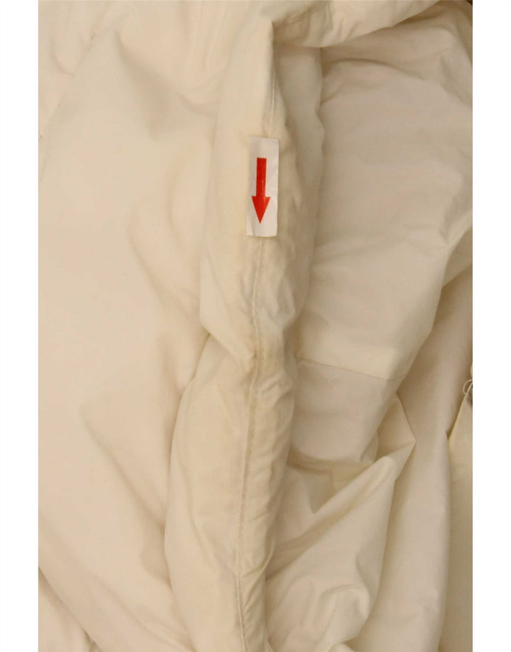 Jaqueta acolchoada masculina Woolrich com capuz Anorak UK 40 grande branca