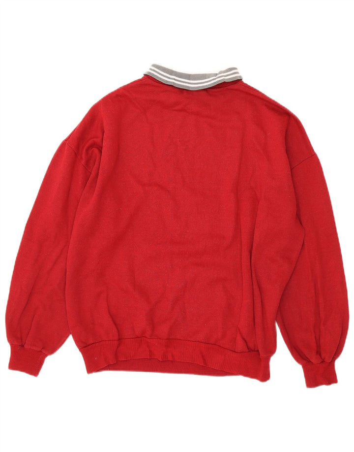 EXPRESS feminino oversized gráfico moletom jumper UK 14 médio vermelho