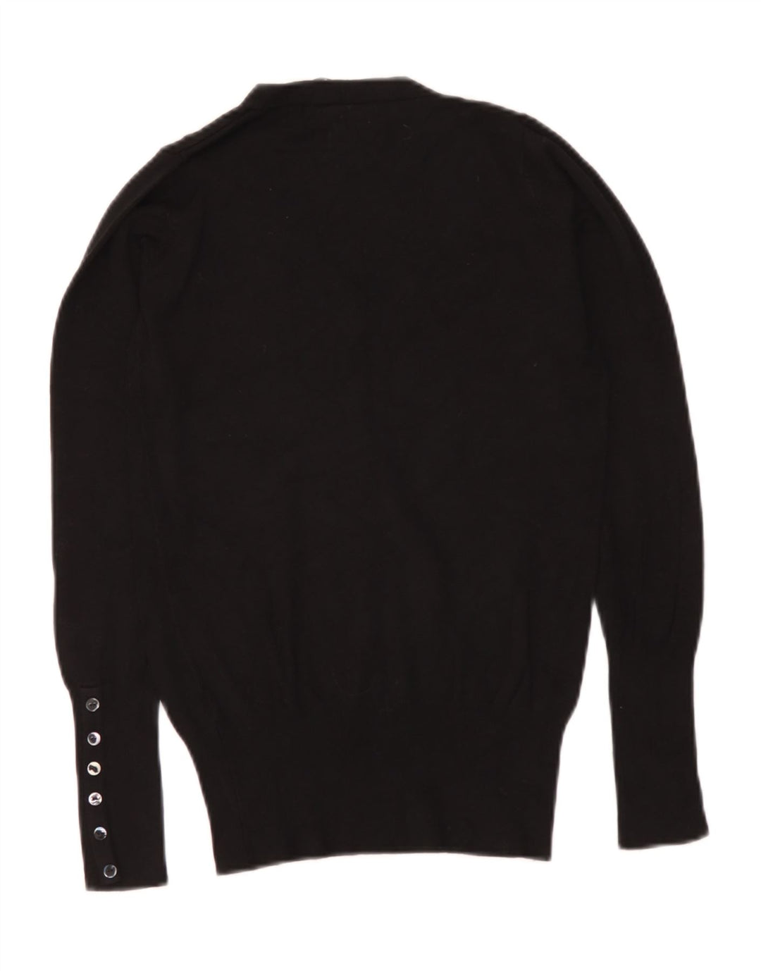 Suéter feminino Zara com decote em V Reino Unido 10 pequeno preto