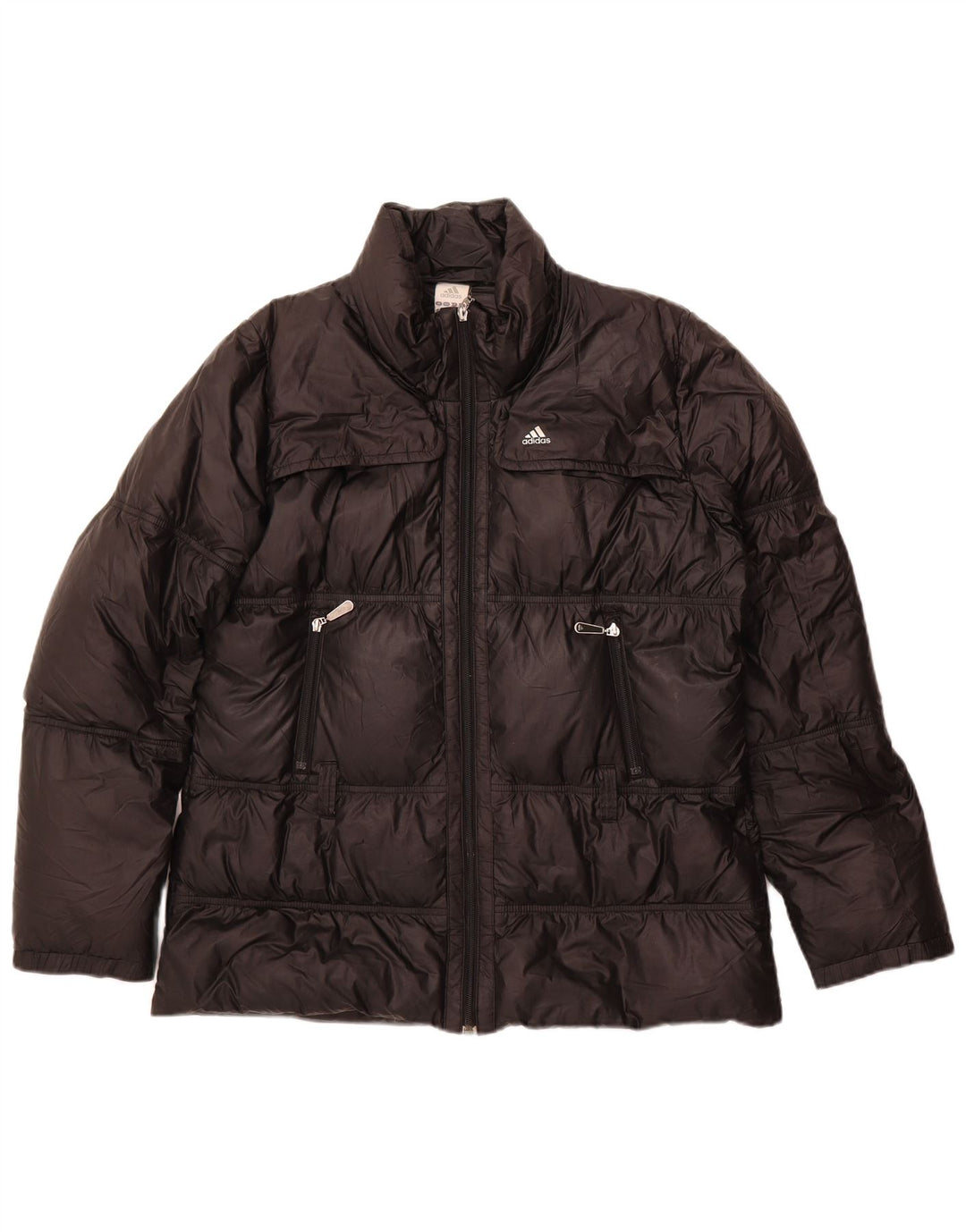 Jaqueta acolchoada feminina Adidas UK 16 grande poliéster preto