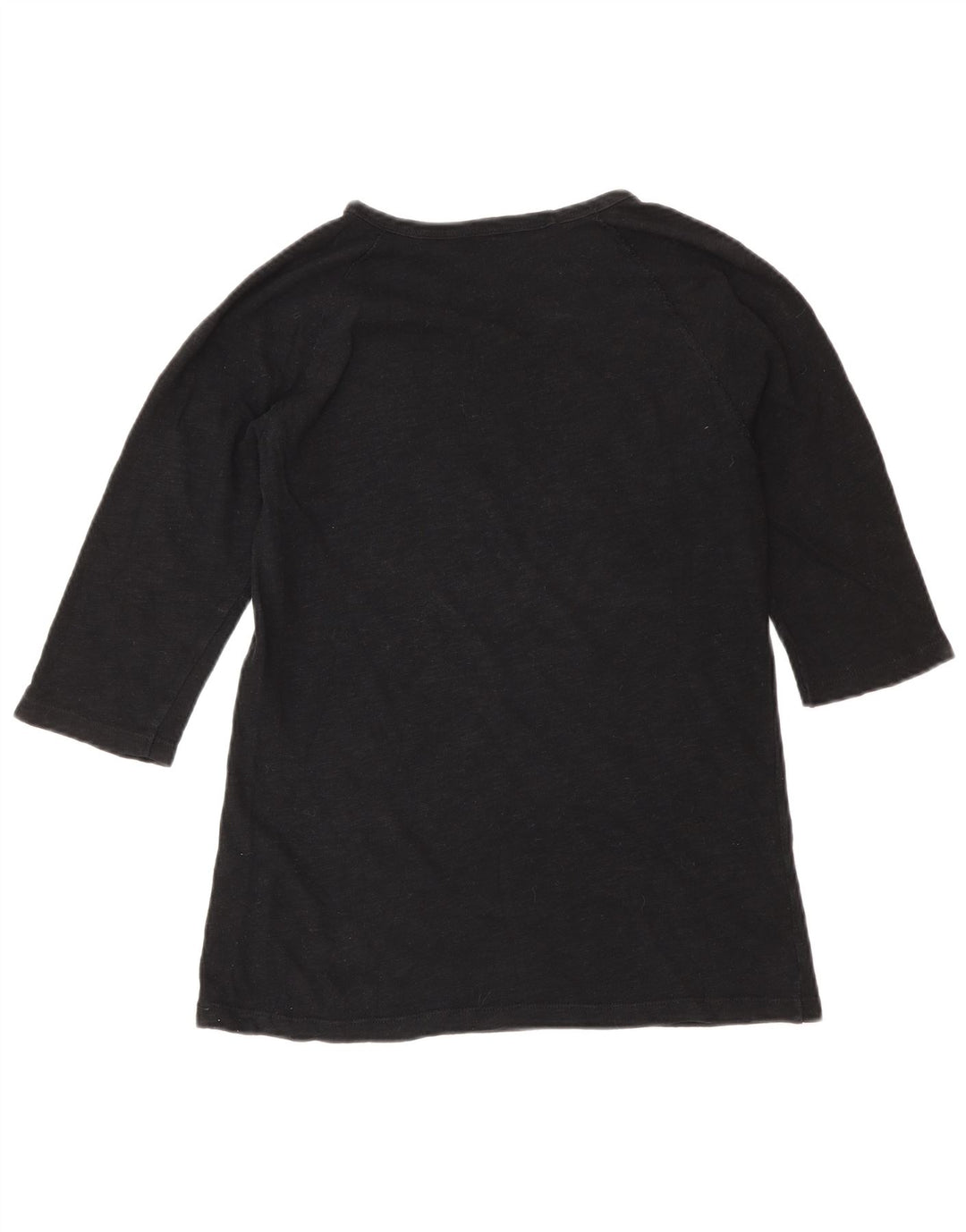 Zara Top feminino manga 3/4 Reino Unido 10 pequeno preto