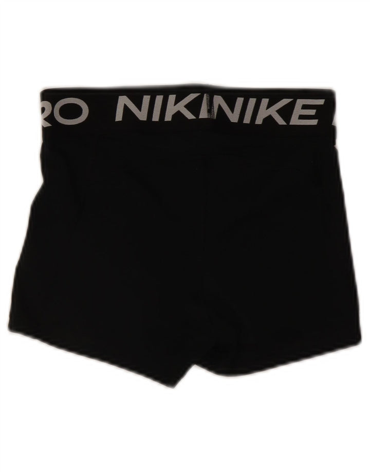 Shorts esportivos gráficos Nike Womens Dri Fit UK 10 pequeno poliéster preto