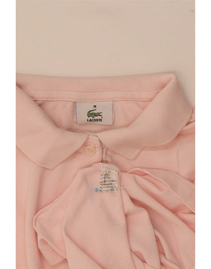 Camisa polo feminina Lacoste tamanho 38 algodão rosa médio