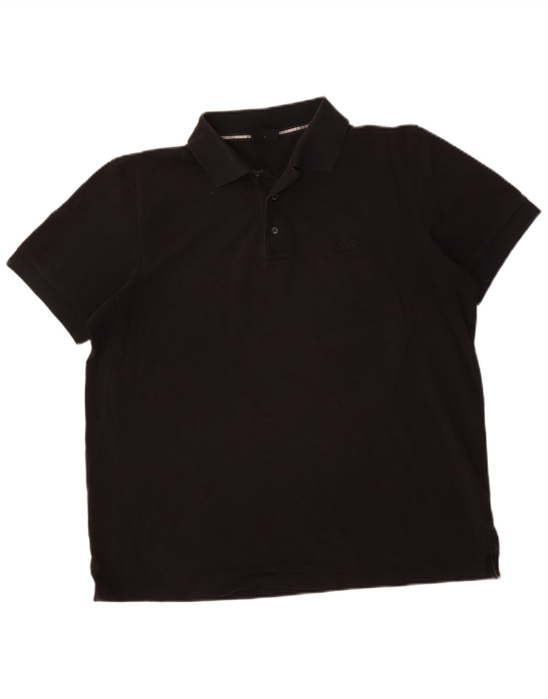 Camisa polo masculina HUGO BOSS grande algodão preto