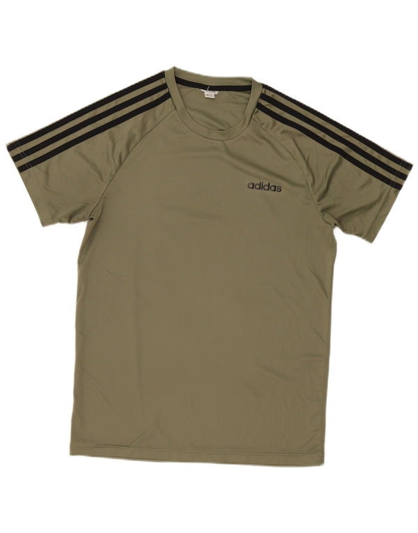 Adidas Mens Camiseta Top Pequeno Verde