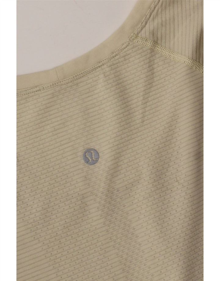 Camiseta feminina Lululemon UK 16 grande bege