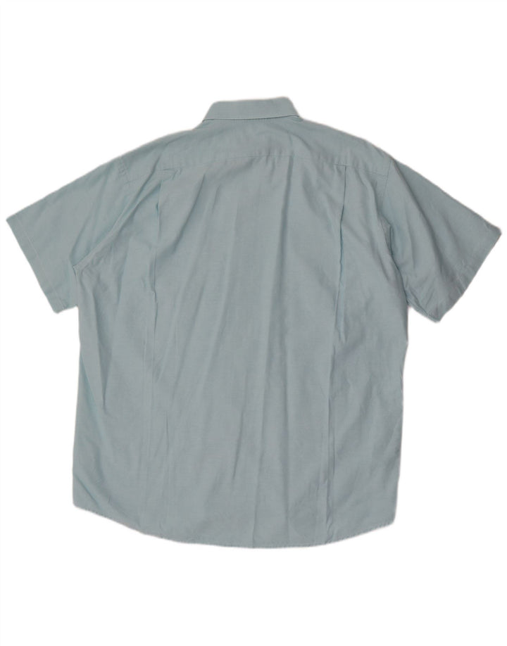 Lacoste camisa masculina de manga curta tamanho 42 grande azul