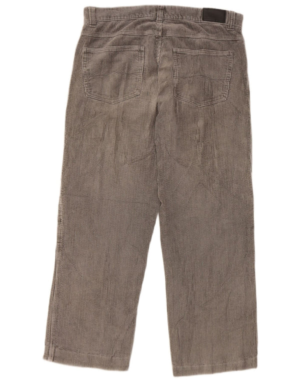 Brugi Mens Straight Corduroy Trousers W34 L28 Grey