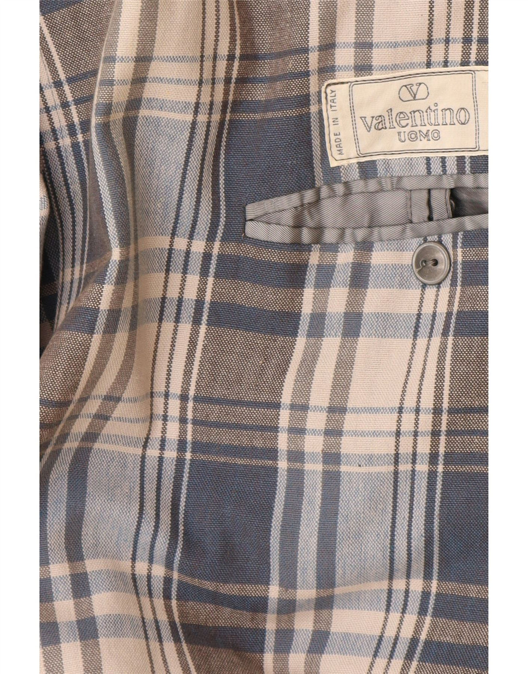 Jaqueta Blazer Masculina Valentino com 2 Botões Reino Unido 40 Grande Cinza