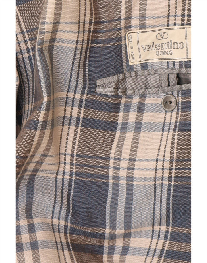Jaqueta Blazer Masculina Valentino com 2 Botões Reino Unido 40 Grande Cinza