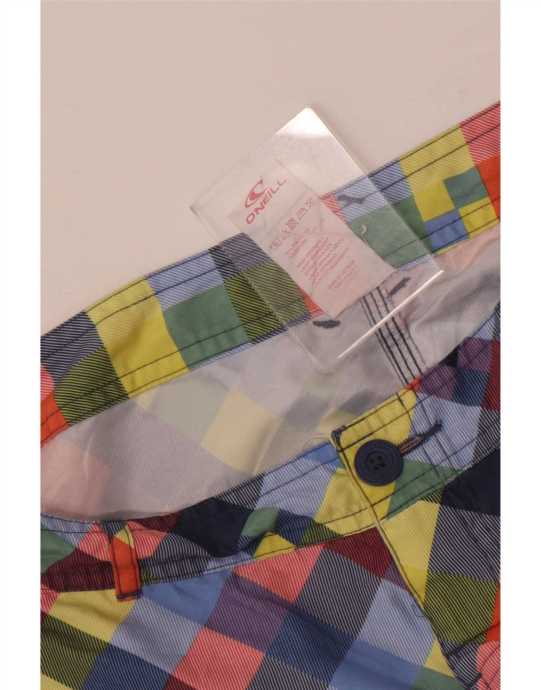Shorts de natação masculino O'Neill, poliéster xadrez médio multicolorido