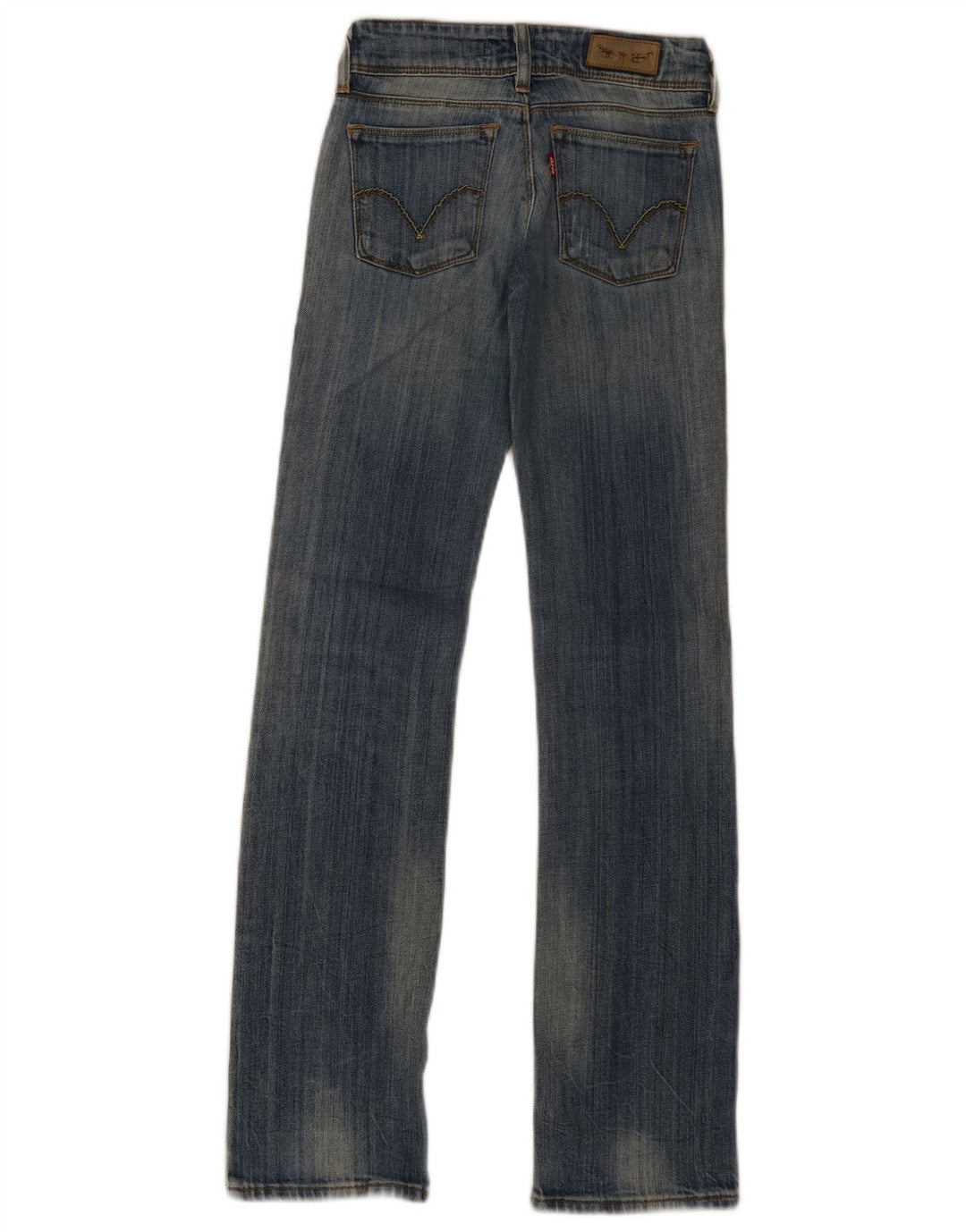 Calça jeans feminina Levi's 570 Straight W26 L33 azul algodão