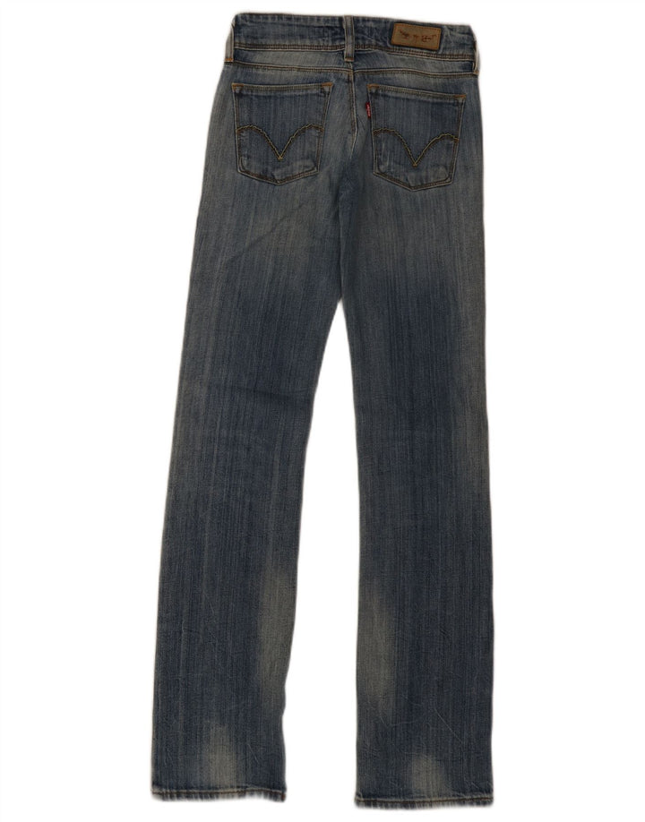 Calça jeans feminina Levi's 570 Straight W26 L33 azul algodão