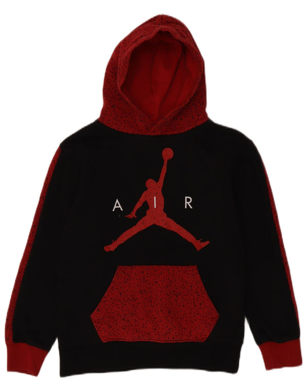 Suéter com capuz gráfico Jordan Boys 10-11 anos médio preto colorblock