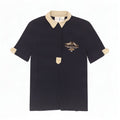 Camisa polo feminina St. Germain Des Pres IT 44 médio azul marinho colorblock