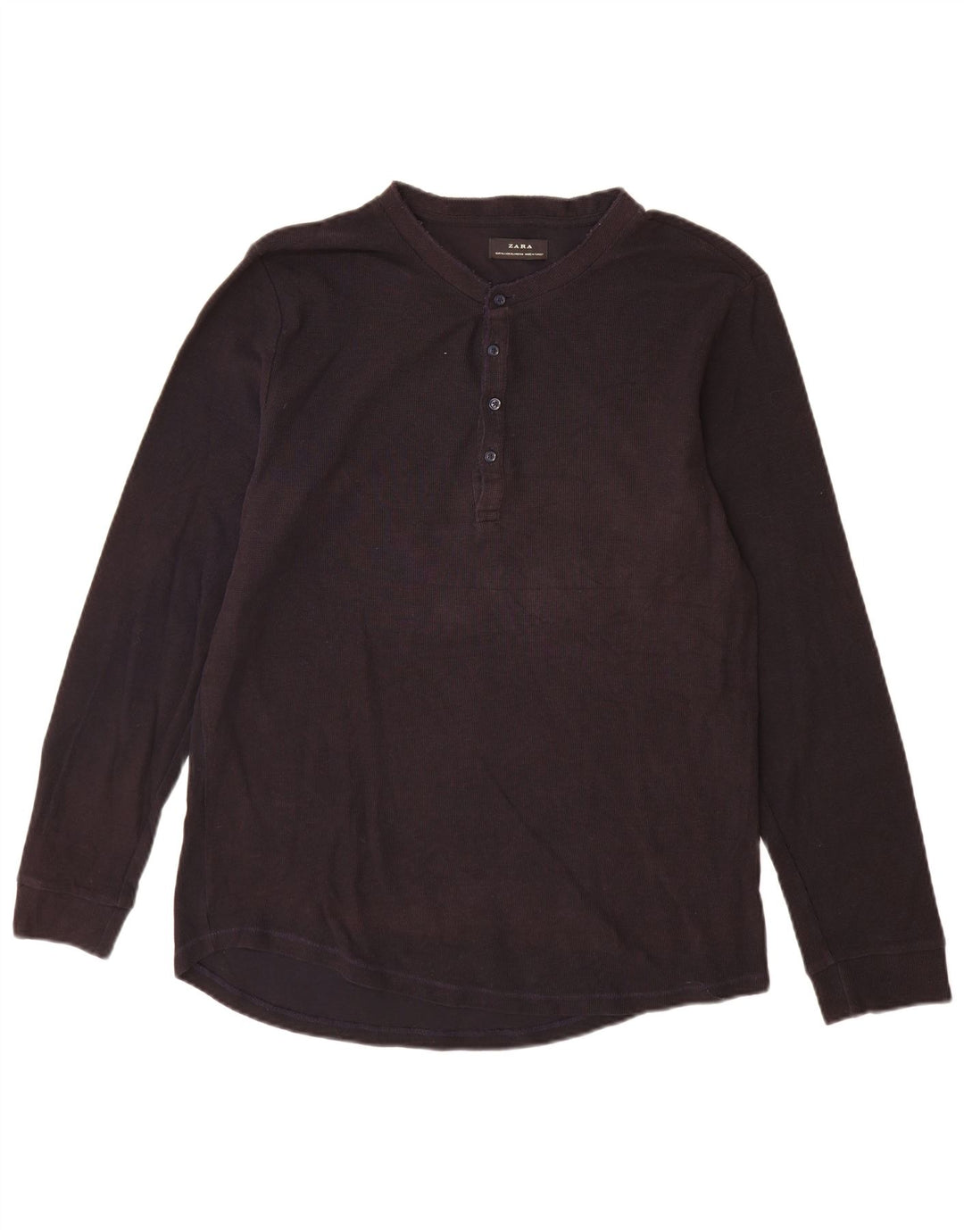 Zara Mens Top Manga Longa XL Azul Marinho