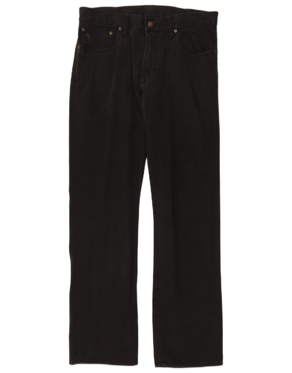 POLO RALPH LAUREN Mens Straight Jeans W32 L32 Black Cotton