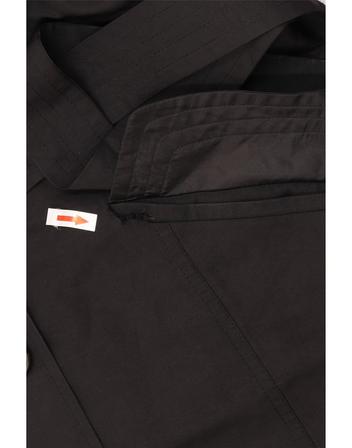 Casaco impermeável feminino Marks & Spencer Reino Unido 16 grande poliéster preto
