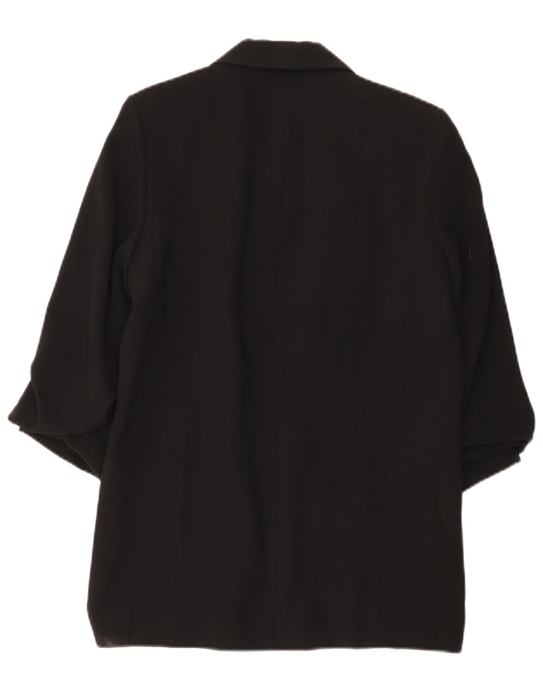 Zara Jaqueta Blazer Feminina Manga 3/4 Aberta Reino Unido 14 Médio Preto