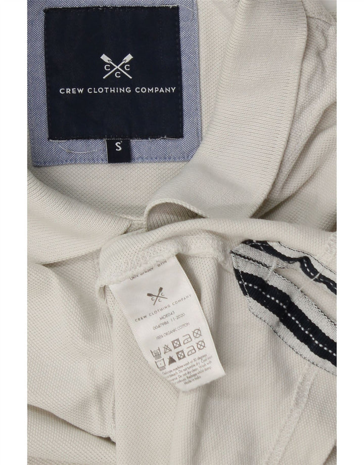 CREW CLOTHING Camisa polo masculina pequena algodão bege