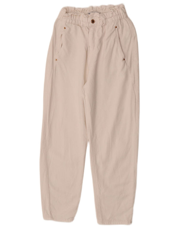 Zara Jeans Cônicos Femininos EU 36 XS W26 L25 Algodão Branco
