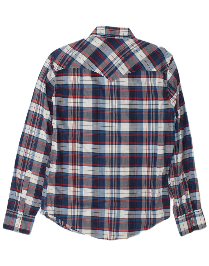 Camisa masculina Levi's pequena xadrez azul