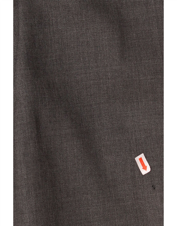 Calça masculina de terno reto AQUASCUTUM W34 L29 cinza