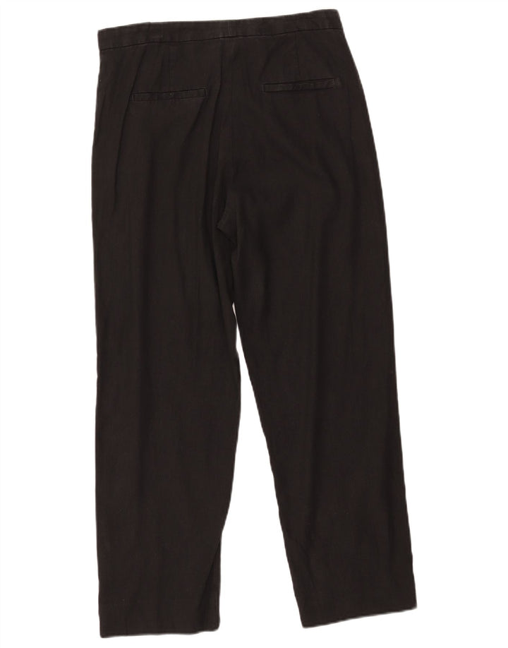 Calça Chino Feminina Massimo Dutti EU 38 Pequeno W28 L25 Linho Preto