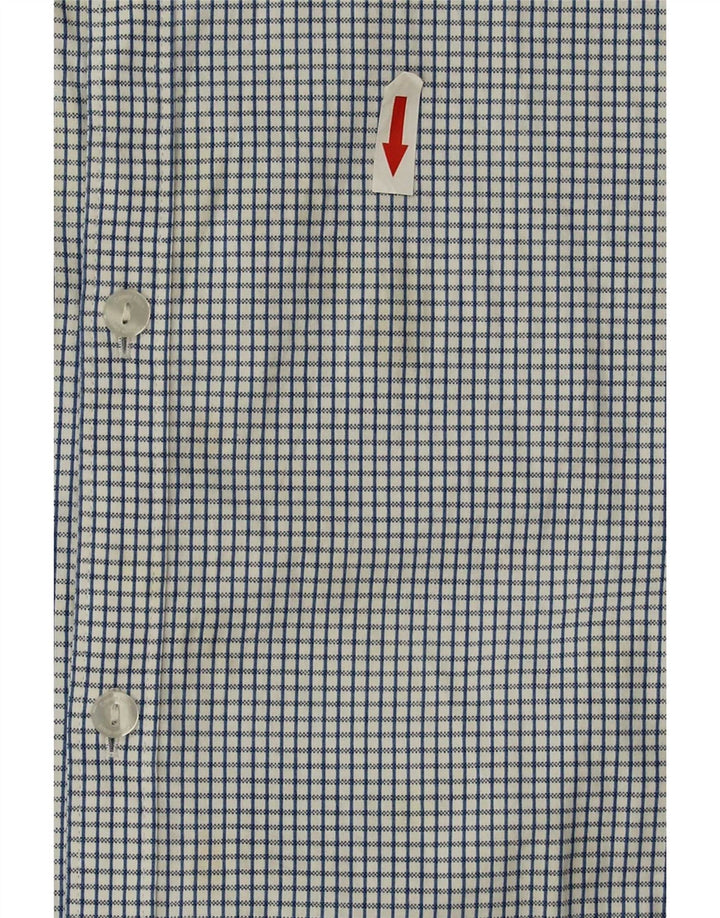 Camisa masculina Calvin Klein Slim Fit grande algodão xadrez azul