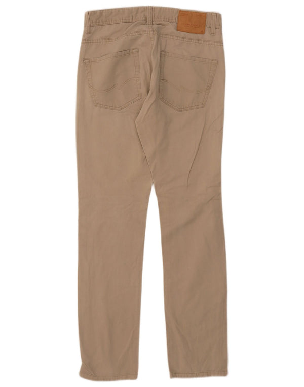 Calça casual justa masculina Jack & Jones W30 L30 bege