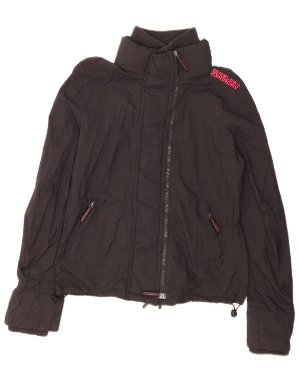 Jaqueta corta-vento feminina Superdry UK 16 grande nylon preto