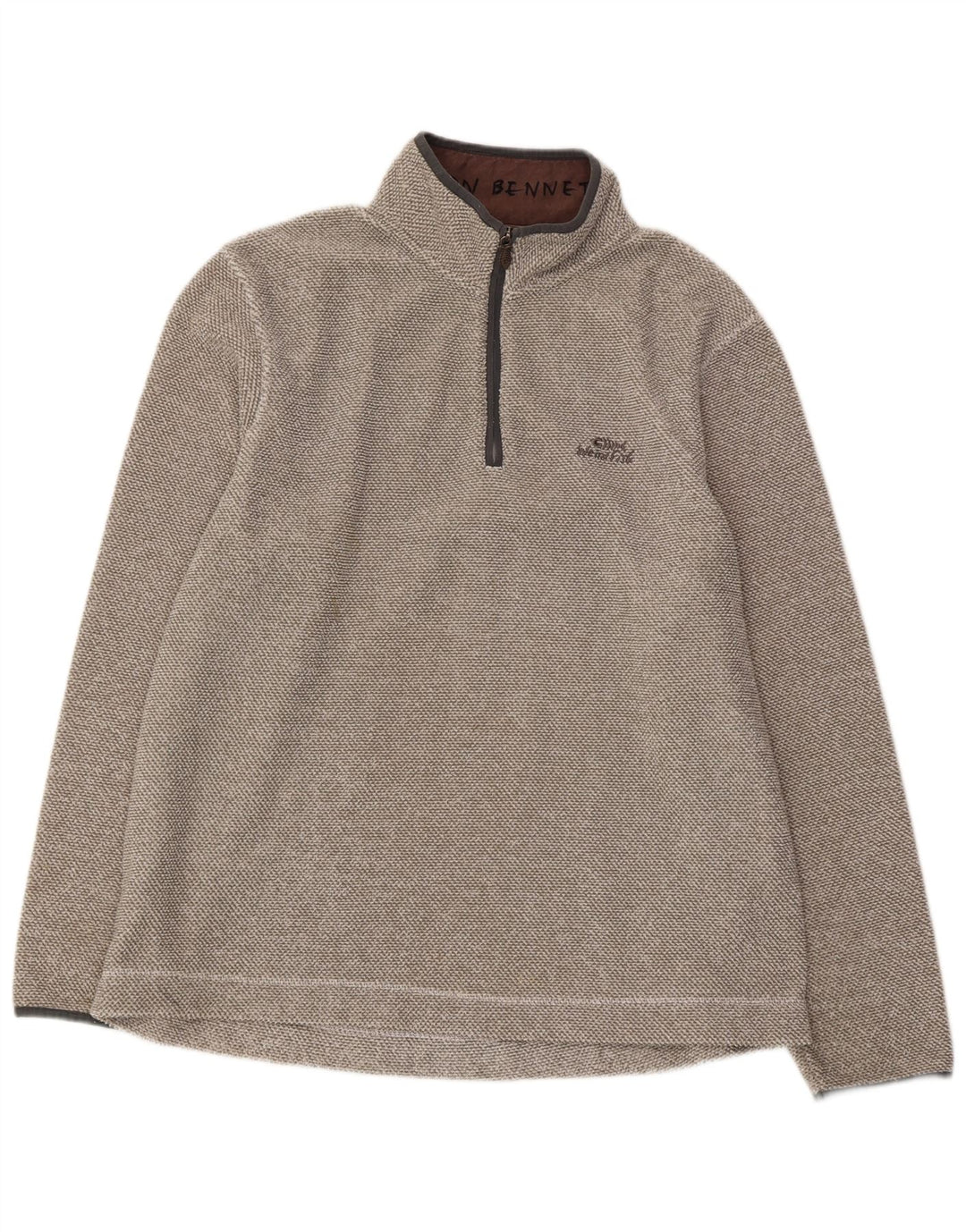 WEIRD FISH Masculino com zíper e gola em lã XL poliéster cinza