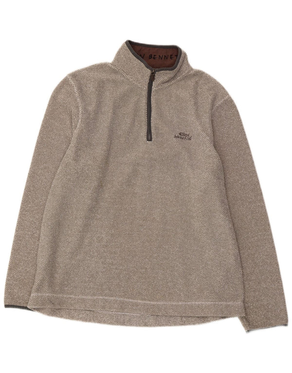 WEIRD FISH Masculino com zíper e gola em lã XL poliéster cinza