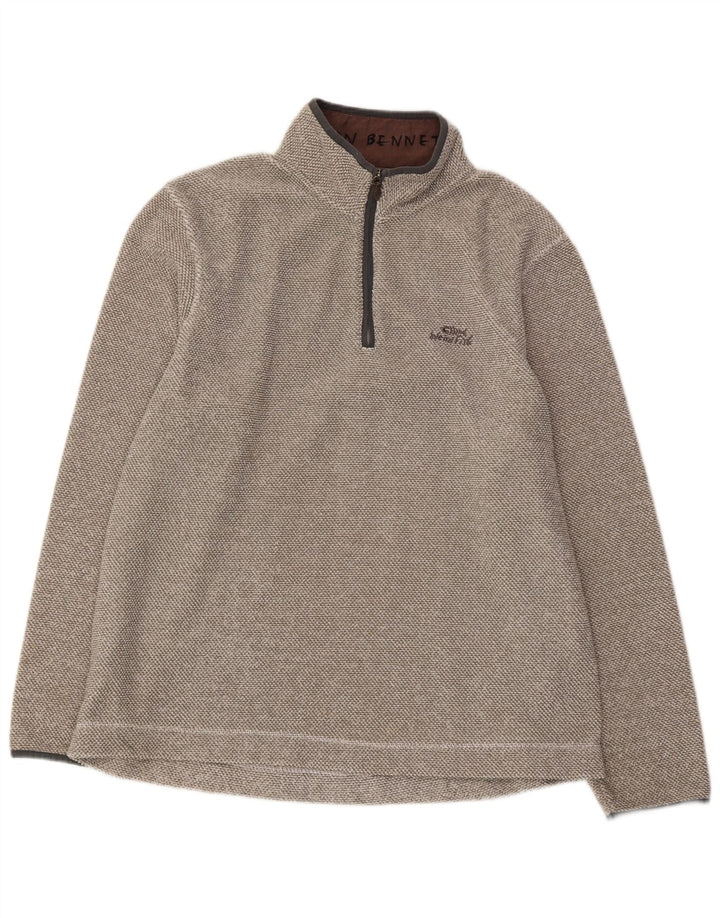 WEIRD FISH Masculino com zíper e gola em lã XL poliéster cinza