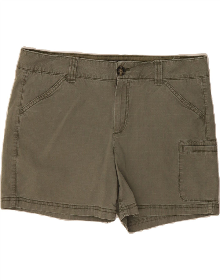 EDDIE BAUER Womens Cargo Shorts US 12 Large W34 Khaki Check Cotton Vintage Eddie Bauer and Second-Hand Eddie Bauer from Messina Hembry 