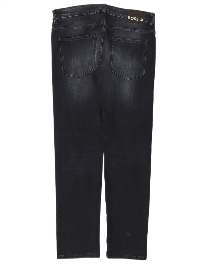 Jeans slim feminino HUGO BOSS W34 L32 algodão azul marinho