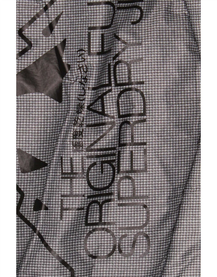 Casaco acolchoado com capuz feminino Superdry UK 10 pequeno nylon preto
