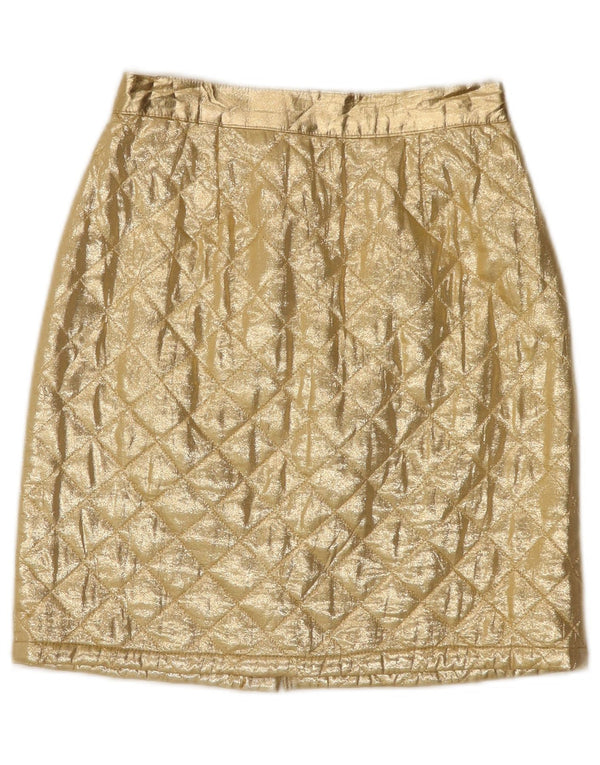 Laura Biagiotti Meninas Saia Reta 9-10 Anos W24 Acetato Dourado